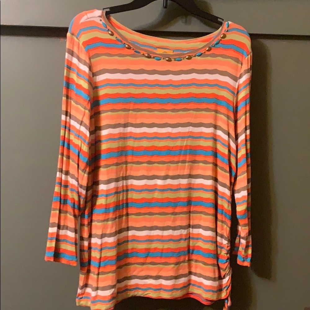 Lightweight multi colored long sleeve shirt
